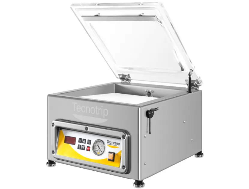 Envasadora al vacío Tecnotrip EVT-7 Compact (vista lateral) Envasadora al vacío de sobremesa Tecnotrip EVT-7 Compact vista lateral